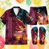 Personalize Name Pittsburgh Steelers NFL Black & Gold Floral Hawaiian Personalize Name Pittsburgh Steelers NFL Black & Gold Floral Hawaiian