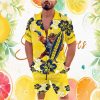 Personalised Geelong Cats AFL Hibiscus Floral Hawaiian and Shorts Set Personalised Geelong Cats AFL Hibiscus Floral Hawaiian and Shorts Set