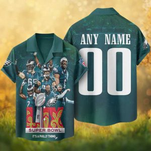 Custom Philadelphia Eagles Super Bowl LIX Commemorative Hawaiian