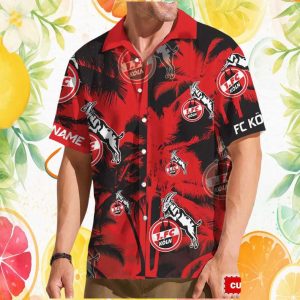 FC Köln Custom Name Hennes The Goat Red Black Hawaiian FC Köln Custom Name Hennes The Goat Red Black Hawaiian