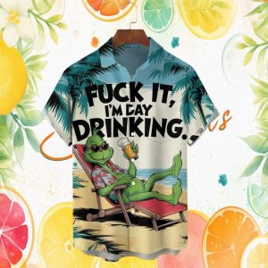 Funny Grinch “Day Drinking” Beach Vacation Hawaiian Hawaiian Shirt