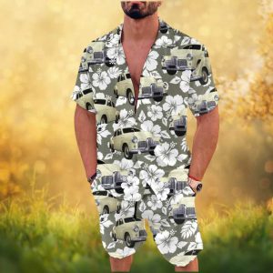 Holden Cars Vintage Logo Tropical Floral Beach Shorts & Hawaiian Set