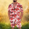 Canberra Raiders Personalized NRL Hawaiian and Shorts Set Green Hibiscus Canberra Raiders Personalized NRL Hawaiian and Shorts Set Green Hibiscus