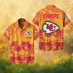 Kansas City Chiefs Personalized Name Floral NFL Hawaiian