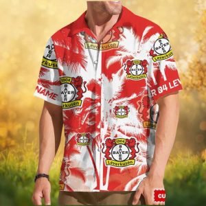 Personalized Bayer 04 Leverkusen Red & White Tropical Hawaiian