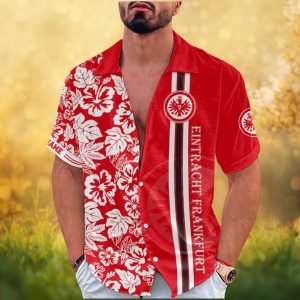 Personalized Eintracht Frankfurt Bundesliga Tropical Hibiscus Summer Hawaiian