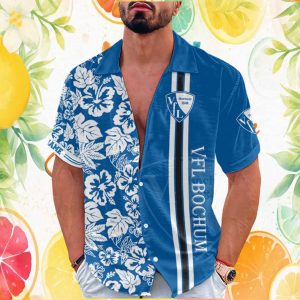 Personalized VfL Bochum 1848 Football Club Blue Hibiscus Hawaiian Personalized VfL Bochum 1848 Football Club Blue Hibiscus Hawaiian