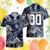Personalized Detroit Lions NFL Honolulu Blue Tropical Leaf Hawaiian Shirt Personalized Detroit Lions NFL Honolulu Blue Tropical Leaf Hawaiian Shirt