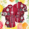 Wisconsin Badgers Red and Grey Tropical Palm Hawaiian Shirt Wisconsin Badgers Red and Grey Tropical Palm Hawaiian Shirt