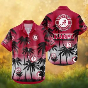 Alabama Crimson Tide Sunset Palm Tree Aloha Hawaiian Shirt