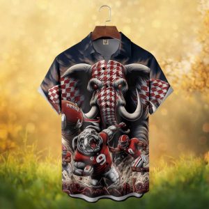 Alabama Crimson Tide vs Georgia Bulldogs Elephant & Bulldog Rivalry Hawaiian Shirt