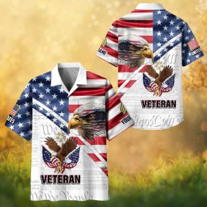 American Flag Eagle Veteran Hawaiian Shirt We The People Patriotic Veteran Gift