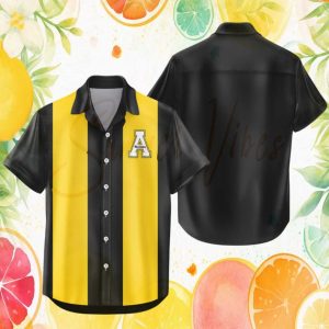 Appalachian State Mountaineers NCAA Vertical Stripe Bowling Hawaiian Shirt