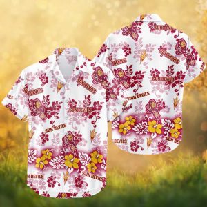 Arizona State Sun Devils NCAA Sparky Floral Hawaiian Shirt