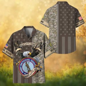 Army National Guard Veteran Eagle & Logo OCP Camo Aloha Hawaiian Shirt