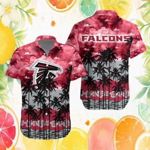 Atlanta Falcons Hibiscus Tropical Cloud Design Hawaiian Shirt Atlanta Falcons Hibiscus Tropical Cloud Design Hawaiian Shirt