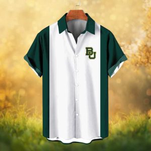 Baylor Bears NCAA Retro Two Tone Short Sleeve Button Down Hawaiian Shirt