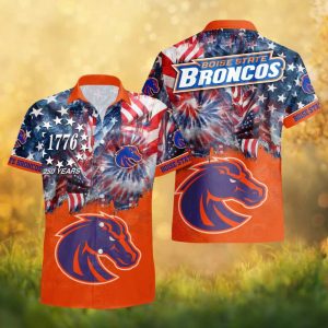 Boise State Broncos NCAA 1776 Patriotic American Heritage Hawaiian Shirt