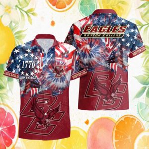 Boston College Eagles NCAA 1776 Patriotic 250 Years Celebration Hawaiian Shirt Boston College Eagles NCAA 1776 Patriotic 250 Years Celebration Hawaiian Shirt