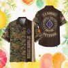 Personalized U.S. Coast Guard Blue and Gray Constitution Text Hawaiian Shirt Personalized U.S. Coast Guard Blue and Gray Constitution Text Hawaiian Shirt