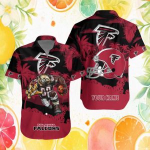 Custom Atlanta Falcons NFL Football Mascot Hawaiian Shirt Custom Atlanta Falcons NFL Football Mascot Hawaiian Shirt