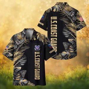 Custom U.S. Coast Guard Personalized Name Military Hawaiian Shirt