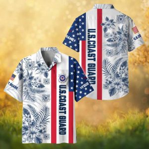 Custom U.S. Coast Guard Semper Paratus Floral Military Hawaiian Shirt