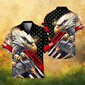 Custom U.S. Marines Semper Fi Eagle Claw Veteran Hawaiian Shirt