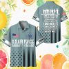 Custom U.S. Coast Guard Proudly Served Veteran Navy Blue Hawaiian Shirt Custom U.S. Coast Guard Proudly Served Veteran Navy Blue Hawaiian Shirt