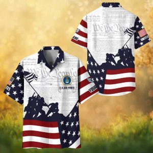 Custom US Air Force We The People Constitution Hawaiian Shirt Personalized Veteran Apparel
