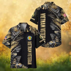 Custom Vietnam Veteran Personalized Rank & Name Hawaiian Shirt
