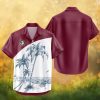 Virginia Tech Hokies Orange & Maroon Palm NCAA Hawaiian Shirt Virginia Tech Hokies Orange & Maroon Palm NCAA Hawaiian Shirt