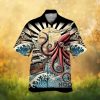 Japanese Pagoda & Great Wave Zen Dragon Summer Hawaiian Shirt Japanese Pagoda & Great Wave Zen Dragon Summer Hawaiian Shirt