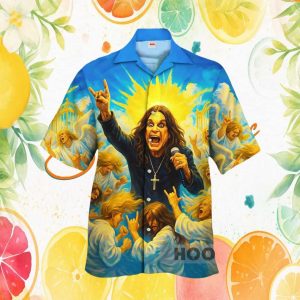 Heavy Metal Rockstar Angel Choir Rock 'n' Roll Hawaiian Shirt