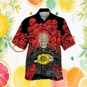 Hellraiser Pinhead Cenobite Horror Graphic Hawaiian Shirt