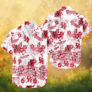 Houston Cougars NCAA Red & White Hawaiian Shirt