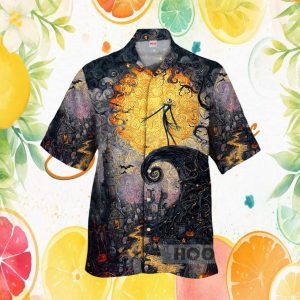 Jack Skellington Nightmare Before Christmas Starry Night Style Hawaiian Shirt