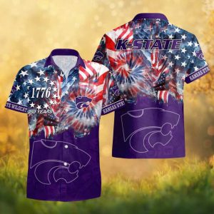K State Wildcats 1776 250 Years Patriotic American Flag Hawaiian Shirt