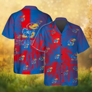 Kansas Jayhawks NCAA Sunset Beach Button Down Hawaiian Shirt