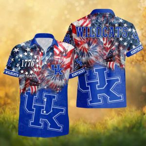 Kentucky Wildcats 1776 250 Years Patriotic American Flag Hawaiian Shirt