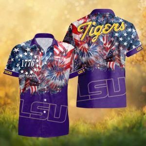 LSU Tigers 1776 250 Years Patriotic American Flag Hawaiian Shirt