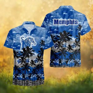Memphis Tigers NCAA Blue Ocean Palms Sport Hawaiian Shirt