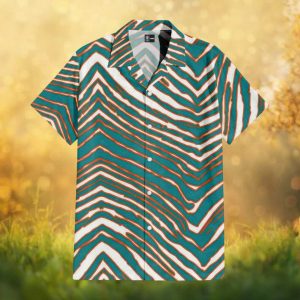 Miami Dolphins NFL Tiger Stripe Pattern Teal and Orange Hawaiian Shirt Miami Dolphins NFL Tiger Stripe Pattern Teal and Orange Hawaiian Shirt