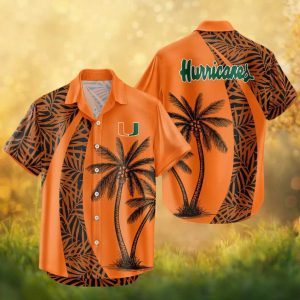 Miami Hurricanes NCAA Hawaiian Shirt Tropical Palm Tree Summer Beach Wear