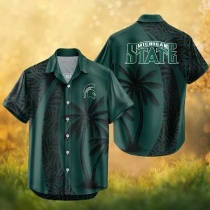 Michigan State Spartans NCAA Hawaiian Shirt Tropical Palm Tree Summer Beach Wear