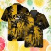 Colorado Buffaloes Black and Gold Tropical Beach Palm Pattern Hawaiian Shirt Colorado Buffaloes Black and Gold Tropical Beach Palm Pattern Hawaiian Shirt