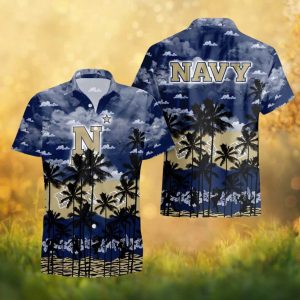 Navy Midshipmen NCAA Tropical Palm Tree Hawaiian Shirt