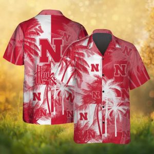 Nebraska Cornhuskers NCAA Scarlet & White Tropical Hawaiian Shirt