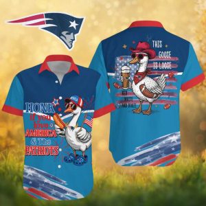 New England Patriots NFL This Goose Is Loose American Flag Hawaiian Shirt