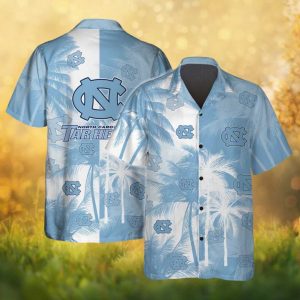 North Carolina Tar Heels NCAA Light Blue Tropical Hawaiian Shirt
